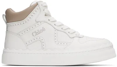 Chloé White Lauren Sneakers In 6j4 Light Nude