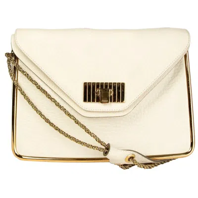 Pre-owned Chloé Chloe White Leather Milk Sally Medium Shoulder Bag