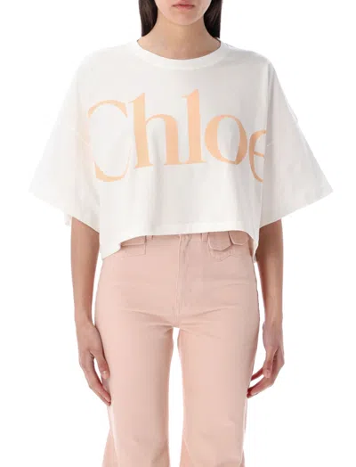 CHLOÉ WHITE LOGO T-SHIRT