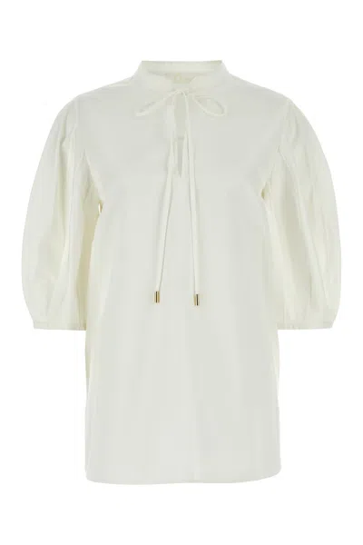 Chloé White Poplin Blouse