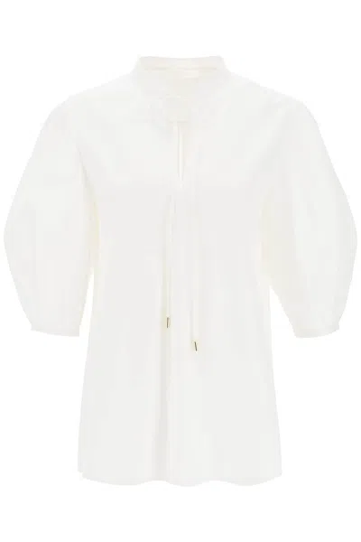Chloé White Poplin Blouse