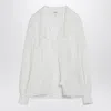 Chloé White Shirt With Embroidered Bow Tie