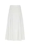 Chloé Chloe White Poplin Skirt In 101