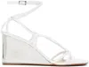 Chloé White Rebecca Wedge Heeled Sandals In 101 White
