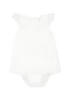 Chloé White Romper For Baby Girl With Logo In White