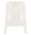 Chloé Women Cotton Jersey Henley T-shirt In White
