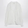 Chloé White Shirt With Embroidered Bow Tie In White
