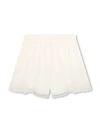 Chloé Embroidered-design Organic Cotton Shorts In White