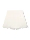 Chloé Embroidered-design Organic Cotton Shorts In White