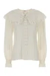 Chloé White Silk Shirt In Animal Print