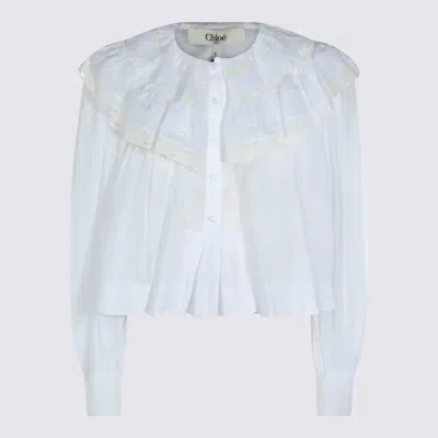 Chloé White Silk Top