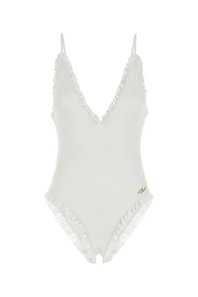 Chloé White Stretch Nylon Swimsuit