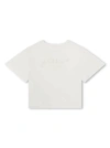 Chloé Logo-embroidered Eyelet T-shirt In White