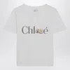 Chloé Baby Fit T-shirt In Cotton Jersey With Passion Fruit Print In White