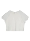 CHLOÉ WHITE TOP WITH GUIPURE LACE