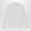 Chloé White Top With High Neck And Ruffles In Yellow