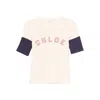 Chloé Wool And Cotton T-shirt With Logo In Multi