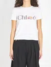 Chloé Baby Fit T-shirt In Cotton Jersey With Passion Fruit Print In White