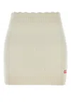 Chloé Chloe White Wool Blend Mini Skirt In White