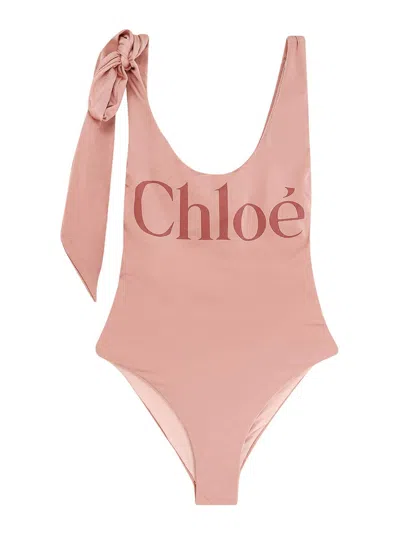 Chloé Whole Nylon Costume With Logo In Multi