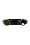 Chloé Anita Low Hip Belt With Engraved Buckle In Black