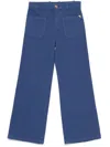 Chloé High Waist Wide Leg Trousers With Belt Loops