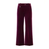 Chloé Wide Flare Pants In Burgundy