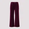 Chloé Velvet Flared Pants In C Pansy Purple