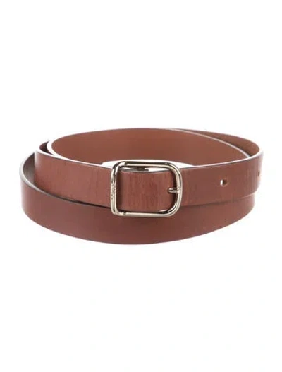 Pre-owned Chloé Wide Leather Belt In Brown