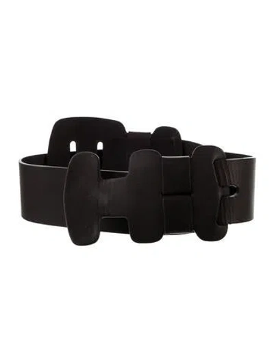 Pre-owned Chloé Wide Leather Waist Belt In Brown