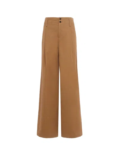 Chloé Wide Leg Canvas Trousers