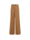 Chloé Pleated Garment-dyed Cotton-canvas Straight-leg Pants In Brown