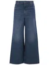 Chloé Women Blue Denim High-waisted Flare Jeans In Blue