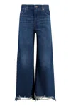 Chloé Cropped Wide-leg Jeans In Blue