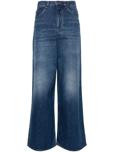 Chloé Chic Bell Denim Jean Pants For Women In Blue