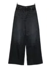 Chloé Wide-leg Cotton Trousers With Belt Loops In Black