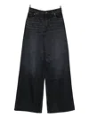 Chloé Wide-leg Cotton Trousers With Belt Loops In Black