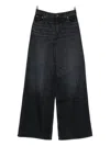 Chloé Wide-leg Cotton Trousers With Belt Loops In Black
