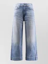Chloé Wide Leg Denim Jeans Five Pocket In Blue