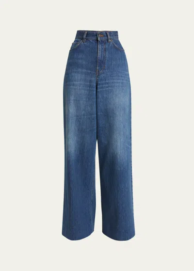CHLOÉ WIDE LEG DENIM TROUSERS