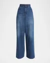 Chloé High-waisted Wide-leg Jeans In Night Blue