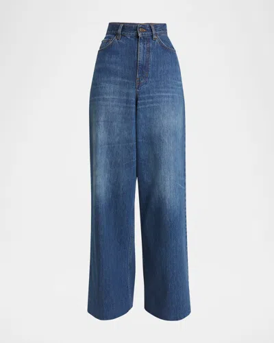 CHLOÉ WIDE LEG DENIM TROUSERS