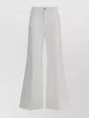 Chloé Wide-leg Flare Pants With Waist Belt Loops In White