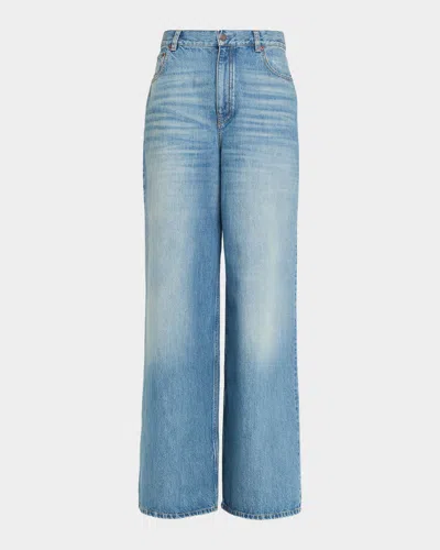Chloé Wide-leg High-rise Jeans In Blue