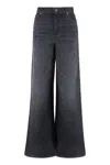 Chloé Loose Black Washed Jeans In Black