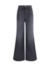 Chloé Loose Black Washed Jeans In Black