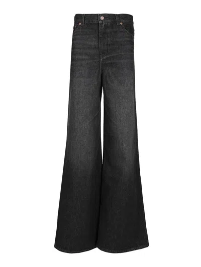 Chloé Wide Leg Jeans In Black