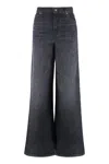 Chloé Ide Leg High-rise Jeans In Black