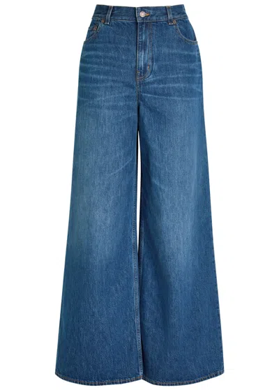 Chloé Chloe Wide-leg Jeans In Blue