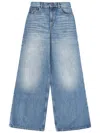 Chloé Wide-leg Denim Jeans With High Waist And Five-pocket Design In Blue